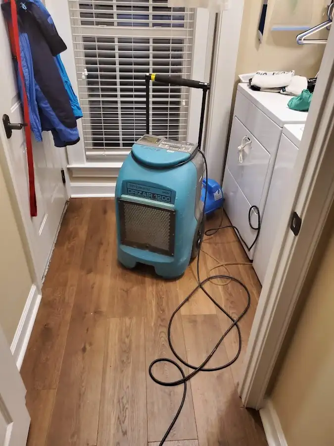 Commercial dehumidifier deployed for Flood Damage Cleanup in Brownfield