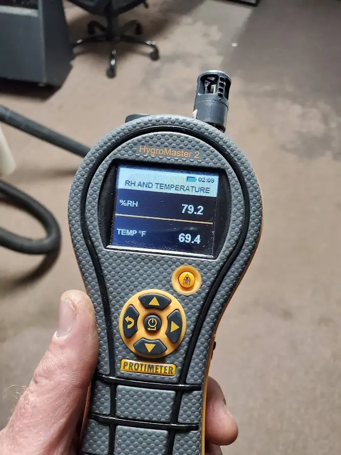 Moisture meter humidity assessment for Fire & Smoke Damage Restoration in Brownfield